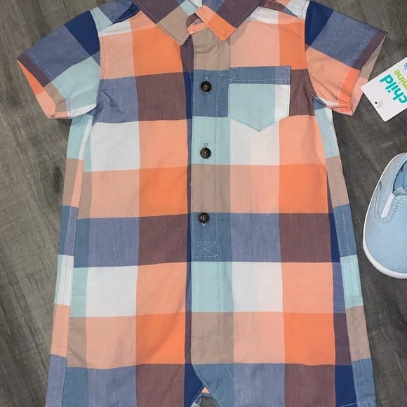 Baby boy romper and shoes set 3/6 months NWT - Picture 3 of 3